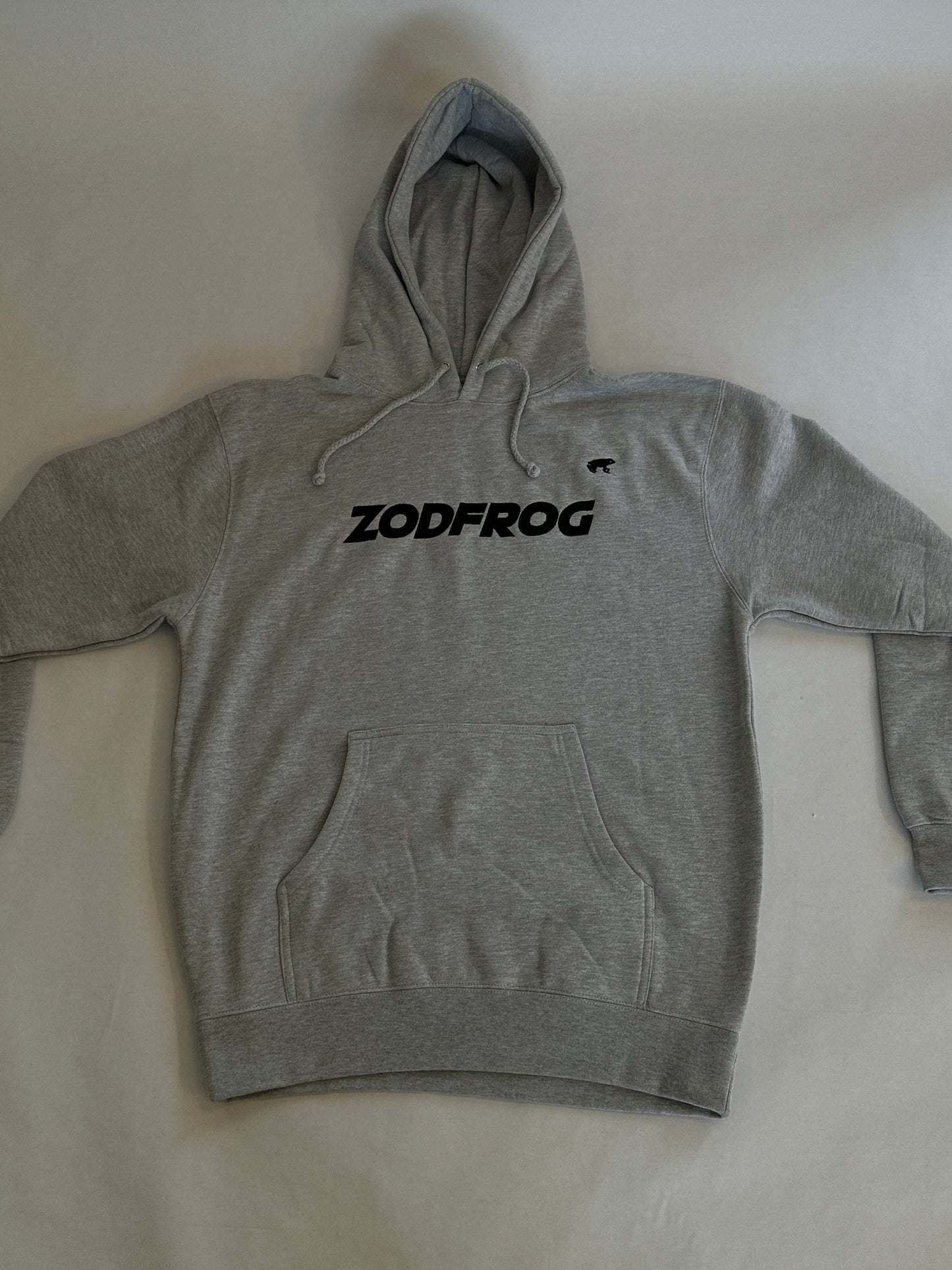 Embroidered Grey Heather Hoodie