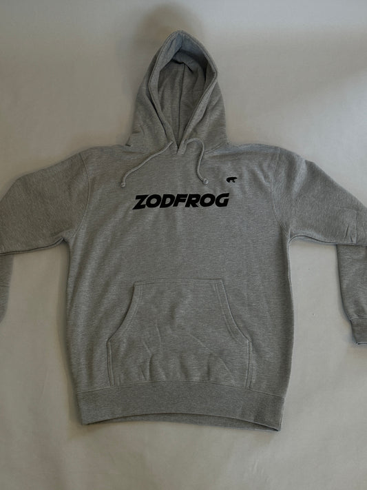 Embroidered Grey Heather Hoodie